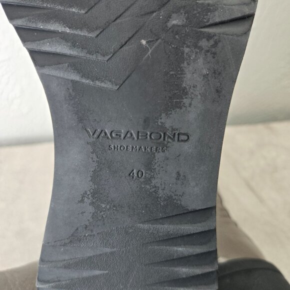 Vagabond Tara Platform Chelsea Boots 10 Gray Patent Leather Y2k Chunky Booties - Picture 10 of 12